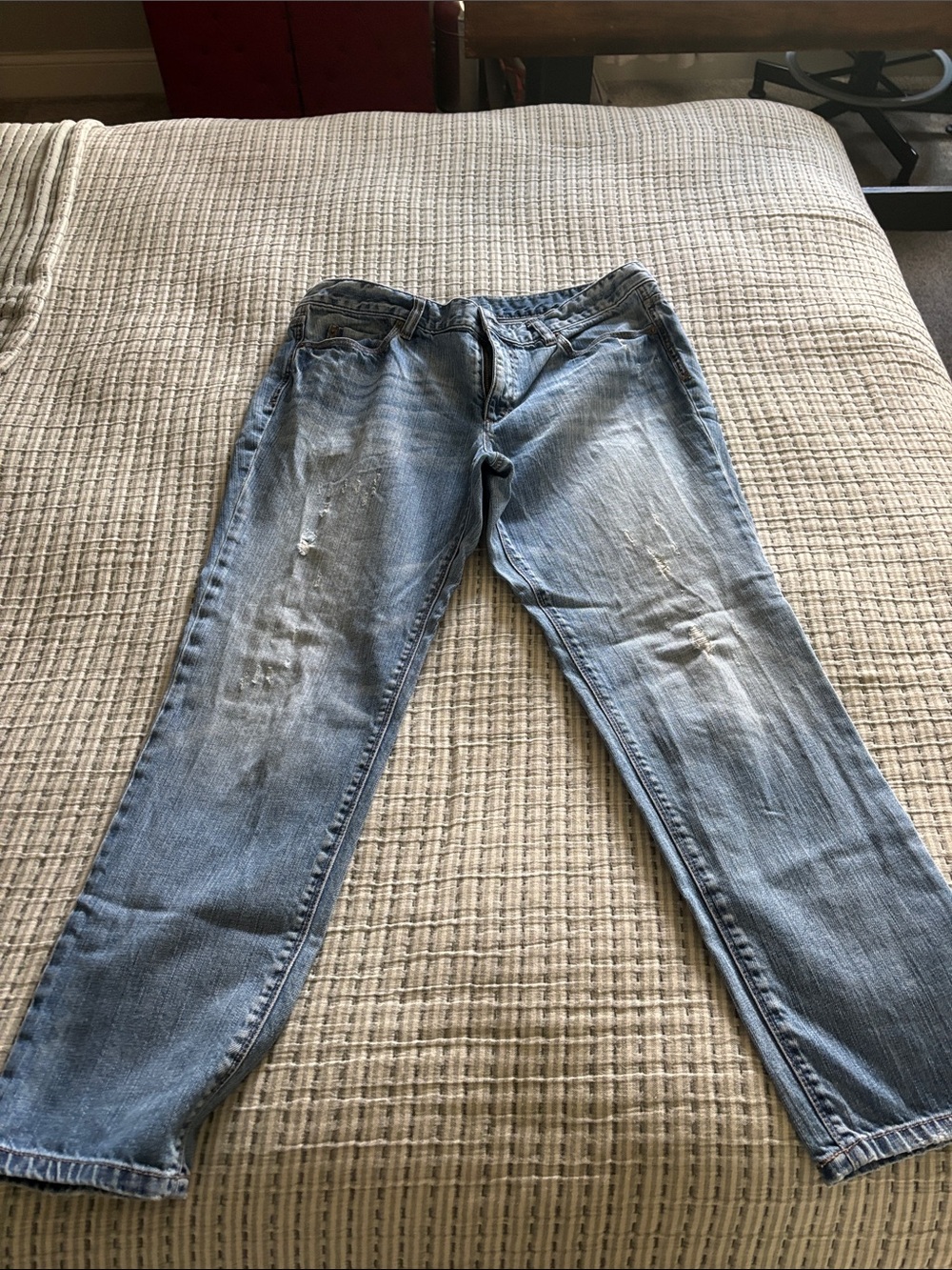 LOFT Light Blue distressed boyfriend Jeans
